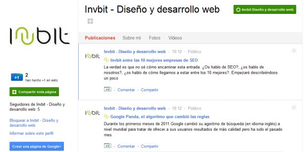 Páginas para empresas en Google Plus
