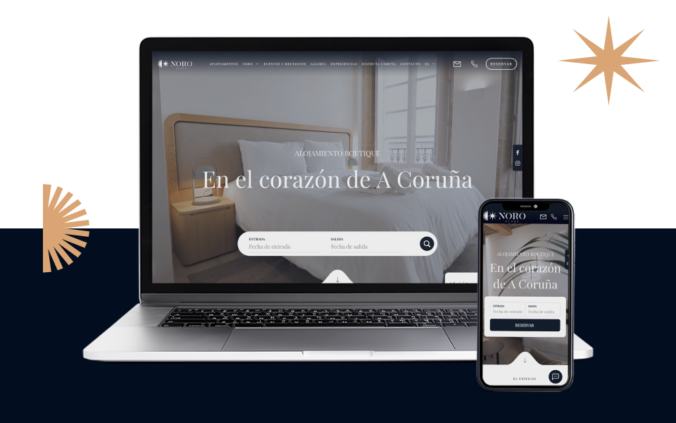 Proyecto de diseño y desarrollo del sitio web de Noro Plaza con mantenimiento SEO