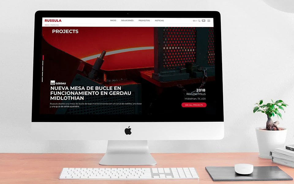 Página web de Russula, utilizando WordPress con diseño y desarrollo a medida.
