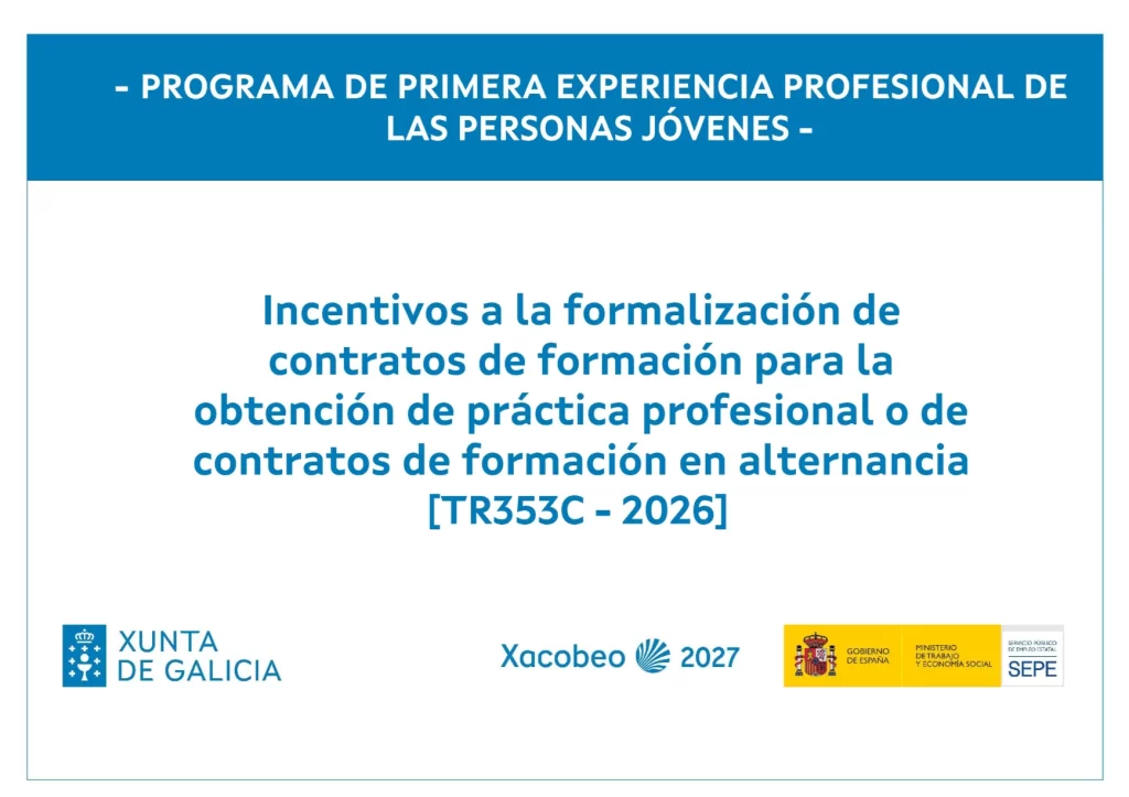 Cartel ayuda primera experiencia laboral