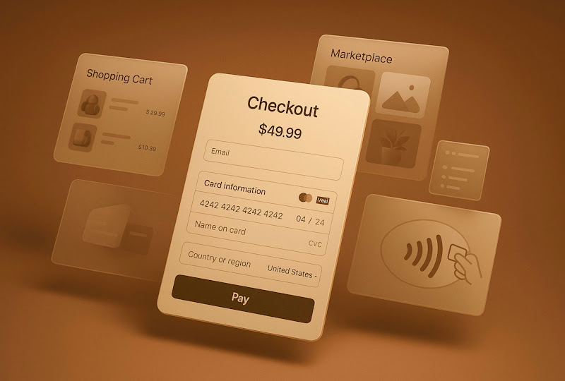 Formulario de checkout de un e-commerce con varios métodos de pago